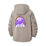 Astronaut Cat Unisex Full-Zip Printed Waterproof Hooded Windbreaker