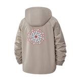 Abstract Mandala Unisex Full-Zip Printed Waterproof Hooded Windbreaker