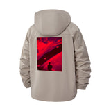 Cosmic Silhouette Unisex Full-Zip Printed Waterproof Hooded Windbreaker