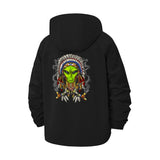 Alien Tribal Headdress Unisex Full-Zip Printed Waterproof Hooded Windbreaker