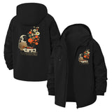 Astronaut DJ Unisex Full-Zip Printed Waterproof Hooded Windbreaker