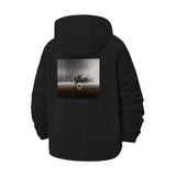Surreal Windblown Tree Unisex Full-Zip Printed Waterproof Hooded Windbreaker
