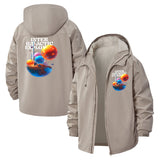 Intergalactic Planets Unisex Full-Zip Printed Waterproof Hooded Windbreaker