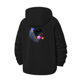 Space Jellyfish Unisex Full-Zip Printed Waterproof Hooded Windbreaker