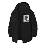 Astronaut Planet Art Unisex Full-Zip Printed Waterproof Hooded Windbreaker