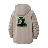 Space Cat Unisex Full-Zip Printed Waterproof Hooded Windbreaker