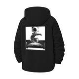 Astronaut Cat Unisex Full-Zip Printed Waterproof Hooded Windbreaker