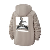 Astronaut Cat Unisex Full-Zip Printed Waterproof Hooded Windbreaker