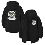 Astronaut Cat Unisex Full-Zip Printed Waterproof Hooded Windbreaker