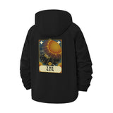 Tarot Sun Card Unisex Full-Zip Printed Waterproof Hooded Windbreaker