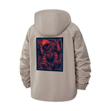 Astronaut Art Unisex Full-Zip Printed Waterproof Hooded Windbreaker