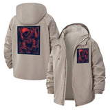 Astronaut Art Unisex Full-Zip Printed Waterproof Hooded Windbreaker