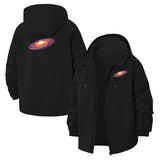 Galaxy Spiral Unisex Full-Zip Printed Waterproof Hooded Windbreaker