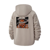 Astronaut Cat Unisex Full-Zip Printed Waterproof Hooded Windbreaker