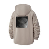 Abstract Geometric Unisex Full-Zip Printed Waterproof Hooded Windbreaker