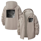 Abstract Geometric Unisex Full-Zip Printed Waterproof Hooded Windbreaker