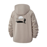 Moonlit Cemetery Unisex Full-Zip Printed Waterproof Hooded Windbreaker