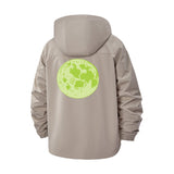Moon Graphic Unisex Full-Zip Printed Waterproof Hooded Windbreaker