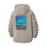 Moonlit Silhouette Unisex Full-Zip Printed Waterproof Hooded Windbreaker
