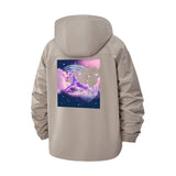 Dreamy Anime Moon Unisex Full-Zip Printed Waterproof Hooded Windbreaker