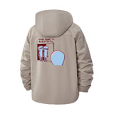 Alien Cartoon Unisex Full-Zip Printed Waterproof Hooded Windbreaker