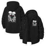 Skeleton Lovers Unisex Full-Zip Printed Waterproof Hooded Windbreaker