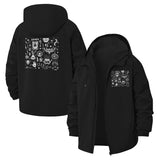 Science Doodle Unisex Full-Zip Printed Waterproof Hooded Windbreaker