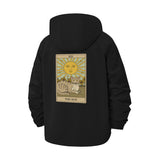 Tarot Sun Card Unisex Full-Zip Printed Waterproof Hooded Windbreaker