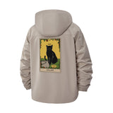 Mystical Black Cat Unisex Full-Zip Printed Waterproof Hooded Windbreaker