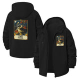 Tarot Card The Fool Unisex Full-Zip Printed Waterproof Hooded Windbreaker