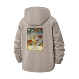 Tarot Card The Fool Unisex Full-Zip Printed Waterproof Hooded Windbreaker