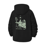 Tarot-Inspired Unisex Full-Zip Printed Waterproof Hooded Windbreaker