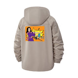 Pop Art Comic Unisex Full-Zip Printed Waterproof Hooded Windbreaker