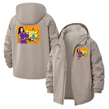 Pop Art Comic Unisex Full-Zip Printed Waterproof Hooded Windbreaker