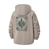 Wheel of Fortune Tarot Unisex Full-Zip Printed Waterproof Hooded Windbreaker