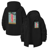 Tropical Flamingo Poster Unisex Full-Zip Printed Waterproof Hooded Windbreaker