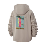 Tropical Flamingo Poster Unisex Full-Zip Printed Waterproof Hooded Windbreaker