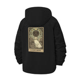 Mystical Cat Tarot Unisex Full-Zip Printed Waterproof Hooded Windbreaker