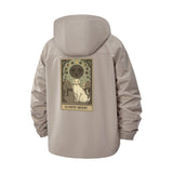 Mystical Cat Tarot Unisex Full-Zip Printed Waterproof Hooded Windbreaker