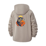 Space Chimp Family Unisex Full-Zip Printed Waterproof Hooded Windbreaker