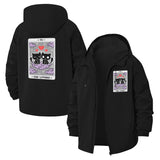 Cat Tarot Lovers Unisex Full-Zip Printed Waterproof Hooded Windbreaker