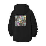 Anime Collage Unisex Full-Zip Printed Waterproof Hooded Windbreaker