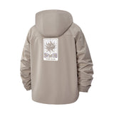 Tarot Sun Card Unisex Full-Zip Printed Waterproof Hooded Windbreaker