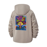 Psychedelic Octopus Unisex Full-Zip Printed Waterproof Hooded Windbreaker