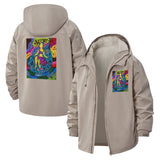 Mystical Psychedelic Art Unisex Full-Zip Printed Waterproof Hooded Windbreaker