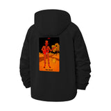 Tarot Devil Card Unisex Full-Zip Printed Waterproof Hooded Windbreaker