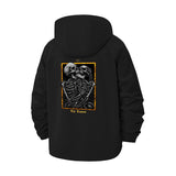 Skeleton Lovers Tarot Unisex Full-Zip Printed Waterproof Hooded Windbreaker
