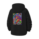 Psychedelic Painter Unisex Full-Zip Printed Waterproof Hooded Windbreaker