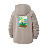 Tarot Card Cartoon Unisex Full-Zip Printed Waterproof Hooded Windbreaker