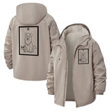 Tarot Cat Unisex Full-Zip Printed Waterproof Hooded Windbreaker